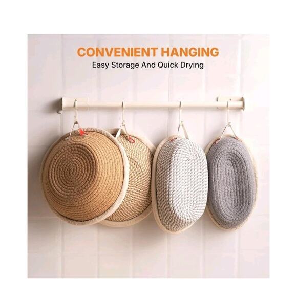 Cotton Rope Proofing Basket Set - Oval & Round Sourdough Baskets s31 - Picture 5 of 8